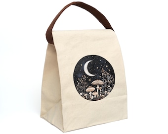Moonlit Mushroom Canvas Lunch Bag