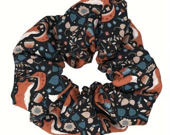 Woodland Animal Fox Hair scrunchie, Hair accessory