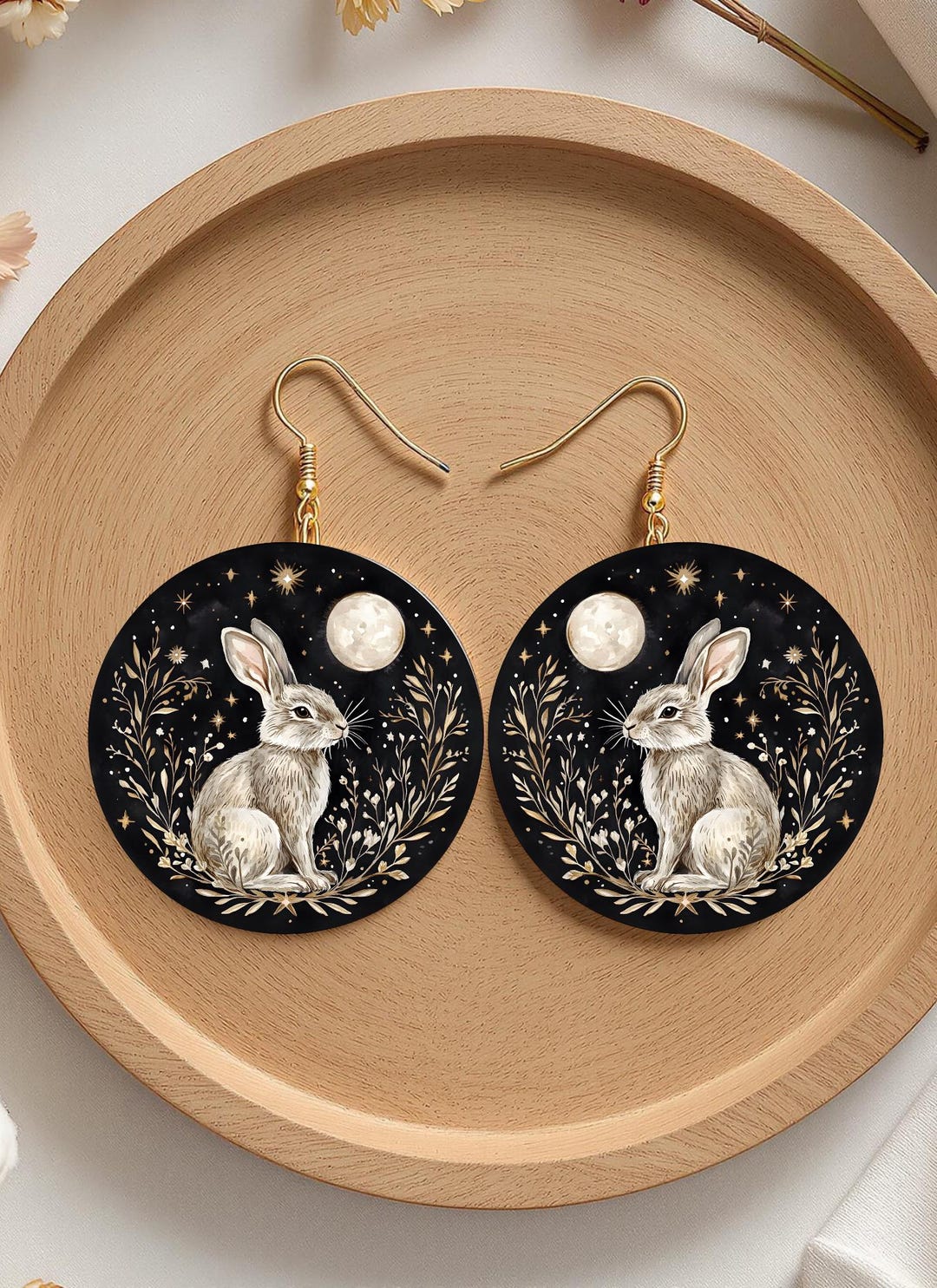 Rabbit Earring Rabbit, Dangle Earrings, Nature Lover Gift - Etsy