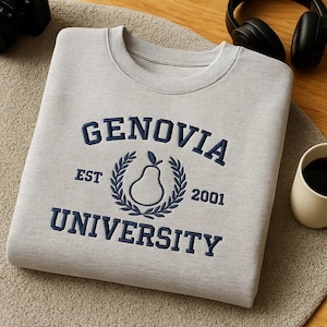 Benutzerdefiniertes besticktes Sweatshirt der Universität, personalisiertes College-Hemd, Abschlussgeschenk, High School Senior Rundhalsausschnitt, Schulgeist-T-Shirt