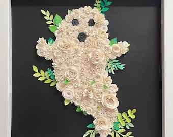 Boîte fantôme, bouquet fantôme, fleurs en papier