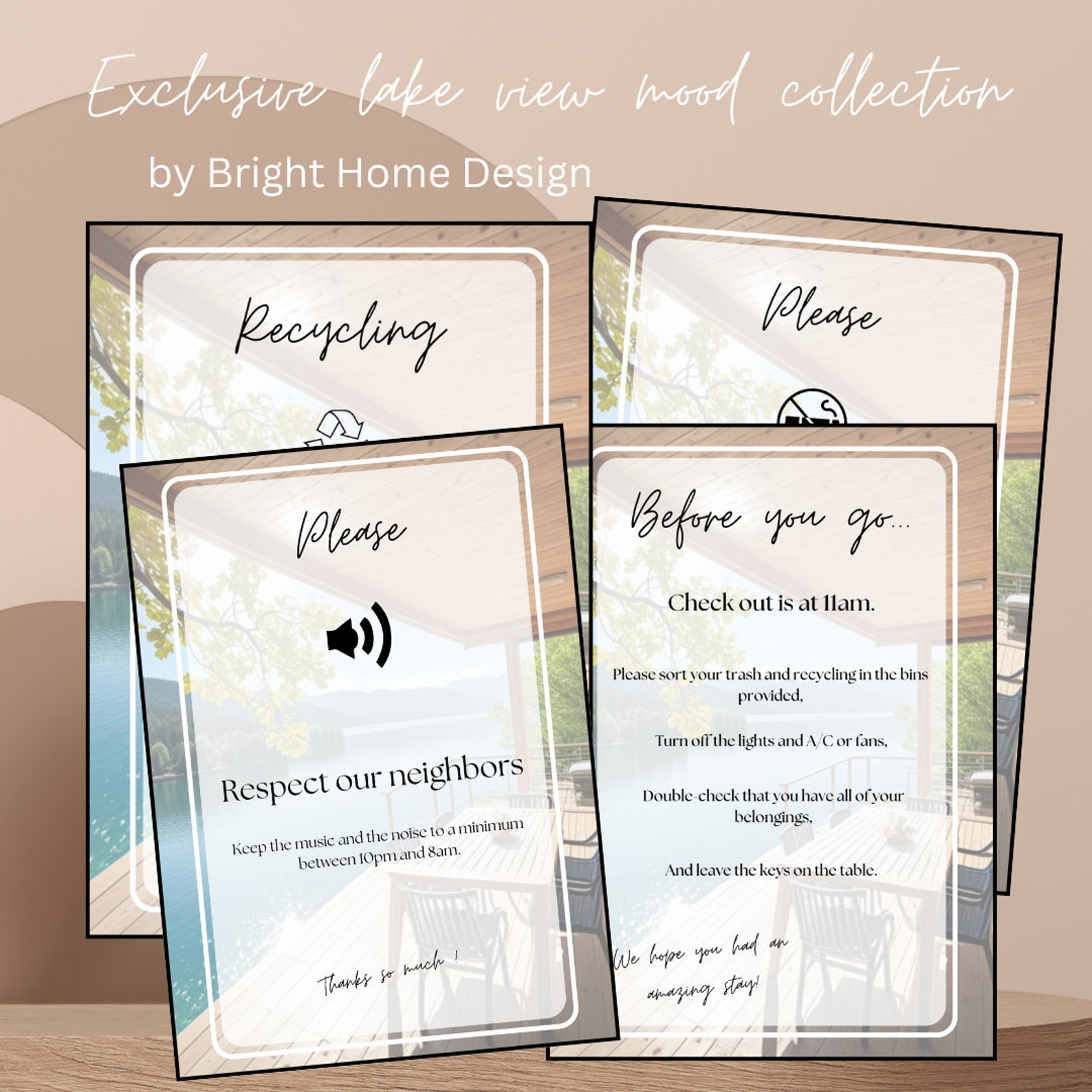 Airbnb Signs Printable Canva Template for Airbnb Home Template Welcome ...