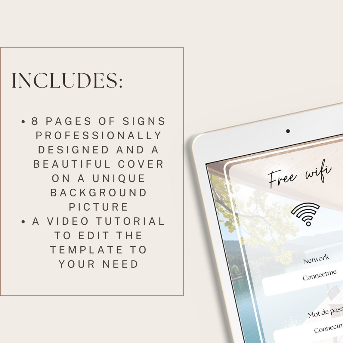 Airbnb Signs Printable Canva Template for Airbnb Home Template Welcome ...