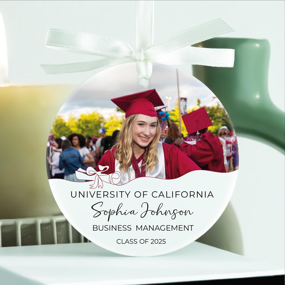 Class of 2025 Ornament With Name and Class Year, Personalized ...