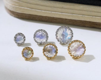 Boucles d'oreilles en labradorite de plusieurs tailles