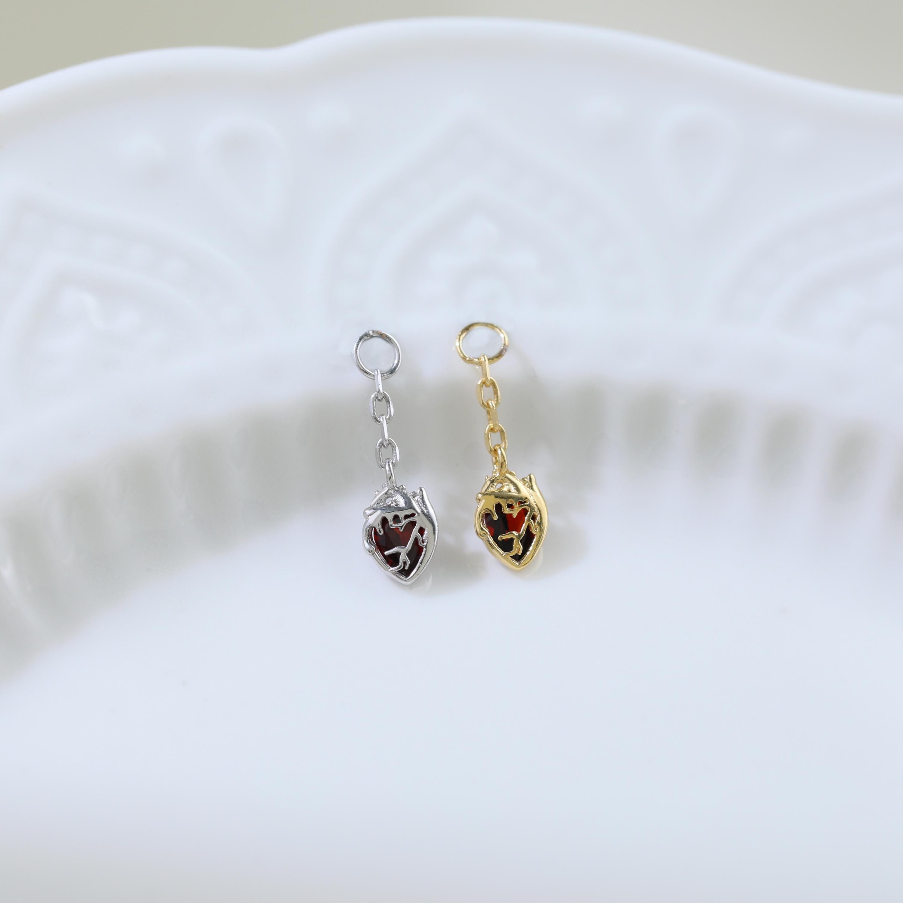 【hana】【片方のみ】agete♡garnet＊・゜charm hana様専用】【片方のみ】agete♡garnet＊・゜charm