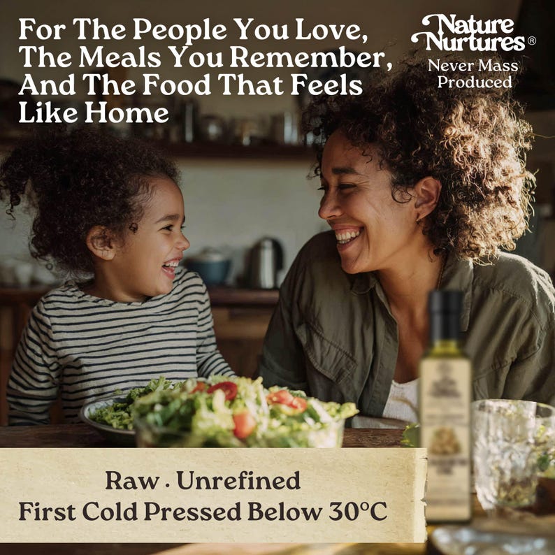 It begins where mornings feel softer, where light falls gently on the table, and meals are made for the people you love. In that quiet space, an artisanal cashew oil finds its place, and Nature Nurtures keeps it the way it should be, never mass produced, raw, unrefined, and first cold pressed below 30°C.