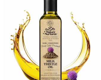 Milk Thistle Oil for Cooking | Raw First Cold Pressed | Single Press Below 30C | No Metal or Wood Contact | Unrefined | Made in USA