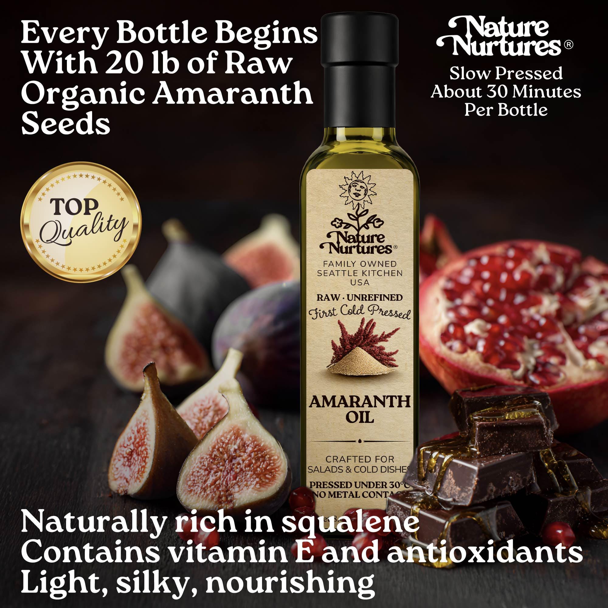 Amaranth Oil for Cooking | Raw First Cold Pressed | Single Press Below ...