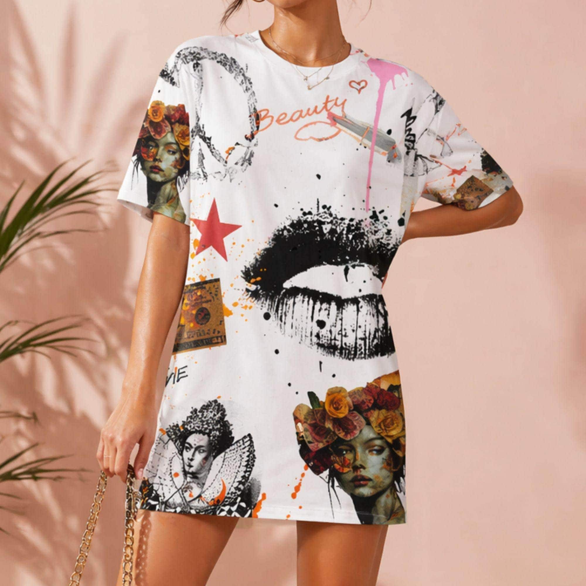 Lip Print Dress - Etsy