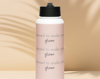 Esthetician Water Bottle Makeup Artist Tumbler Beauty School Gift Hair Stylist Water Bottle Spa Girl Gym Bottle Salon Owner Gift