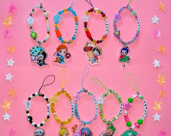 海賊アニメチャーム1つ：ビーズバッグ＆スマホアクセサリー、かわいいギフト