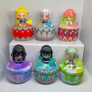 Handmade Demon anime -Inspired Hashira Jewellery Trinket Box / Bowl - Unique Anime Gifts - Demon anime Jewellery Holder for Anime Lovers