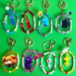 Pikmon Beaded Keychain: Game Bag Charm