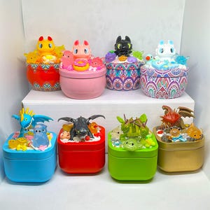 Handmade HTTYD Dragon Trinket Box: Anime Jewelry Holder