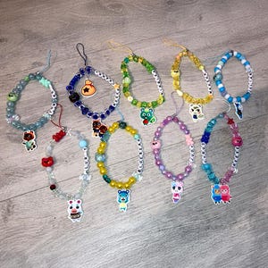 Animal Cross Beaded Charm: Customizable Phone & Bag Accessory