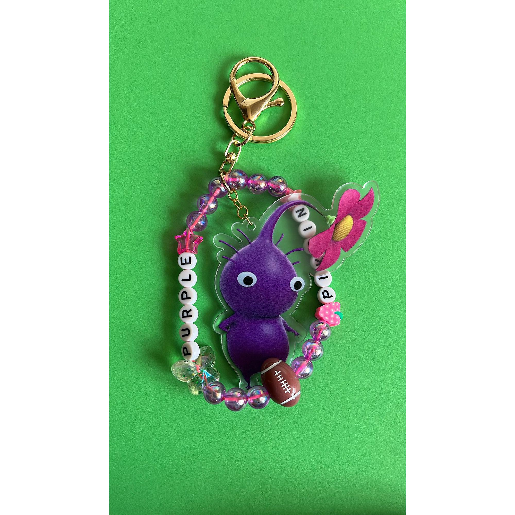Pikmon Beaded Keychain: Game Bag Charm - Etsy
