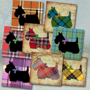 4x4 polegadas para impressão em formato PNG + JPG Download digital para montanhas-russas, sublimação, decoração, ímãs, cartões comemorativos - SCOTTIE - ArtCult designs