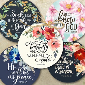 Christliche Blumen Bibel Vers 3 "Kreis Bilder zum Basteln (Digitaler Download)