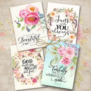 Druckbare feminine BIBELVERSE, 5 x 7 Zoll große Designs zum Basteln, PNG-Sublimation, Heimdekoration, sofortiger digitaler Download von ArtCult Graphics