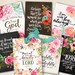 Printable download BIBLE VERSES TAGS No.9 Scripture Art 2.5"x3.5" size hang tags digital collage sheet greeting cards ArtCult designs