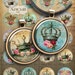 1 inch (25mm) and 1.5 inch images CROWNS Printable circles digital Collage Sheets for pendants magnets bezel trays bottle caps keychains