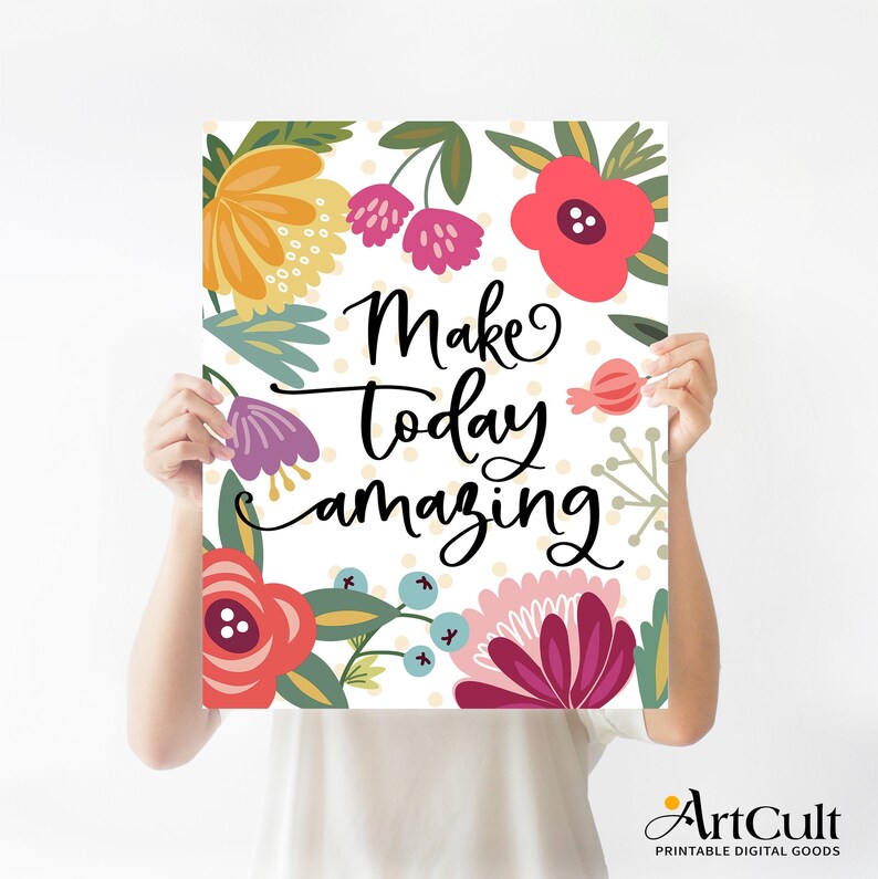 Printable Artwork make Today Amazing Inspiring - Etsy