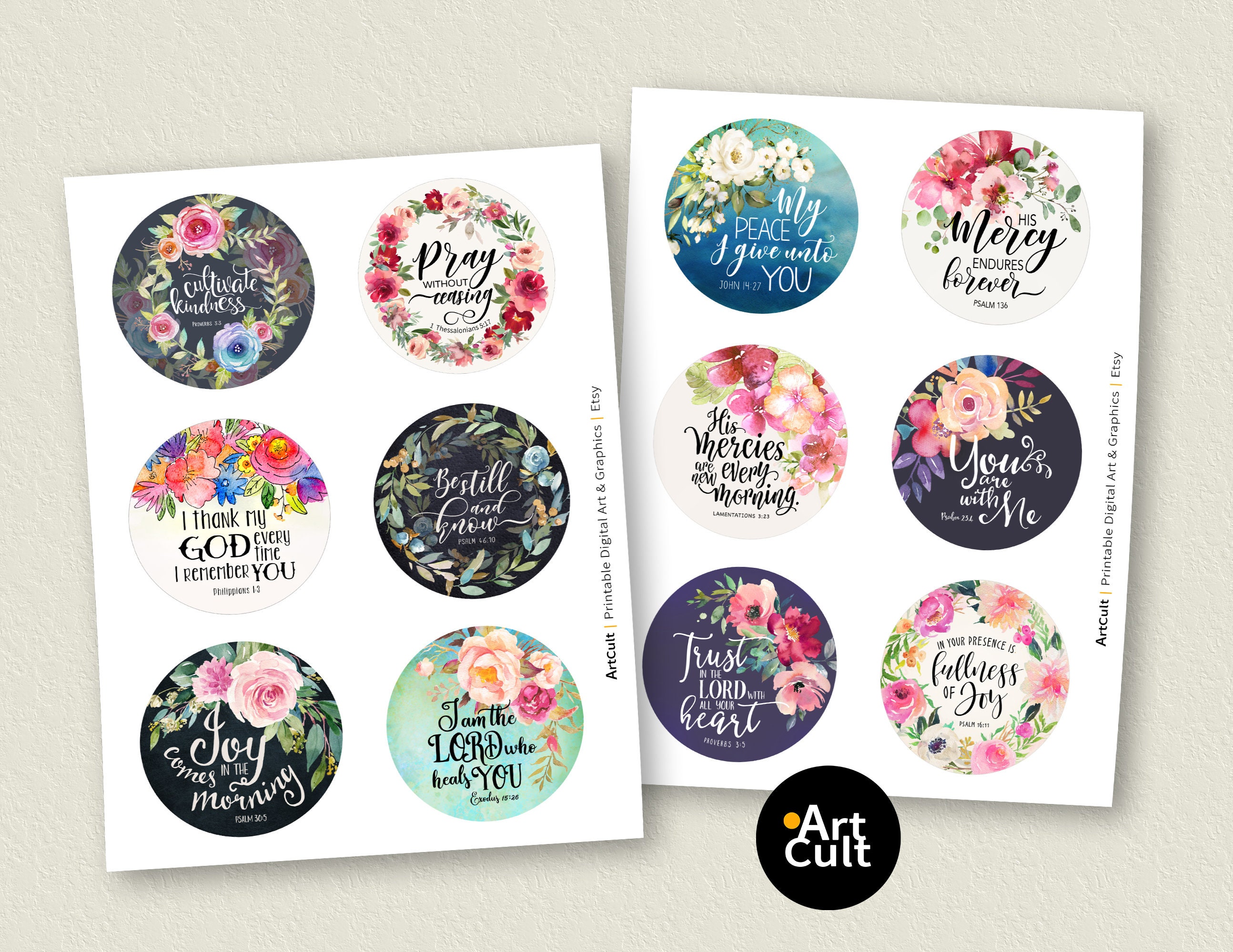 Floral Bible Verse Printable 3