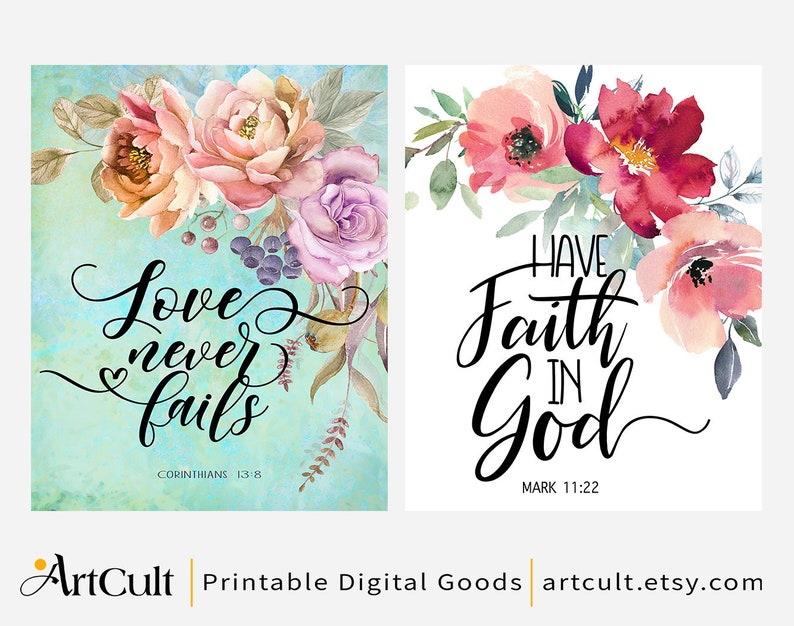 Printable Bible Verses 18 Large Size Artworks GREAT BUNDLE Set - Etsy