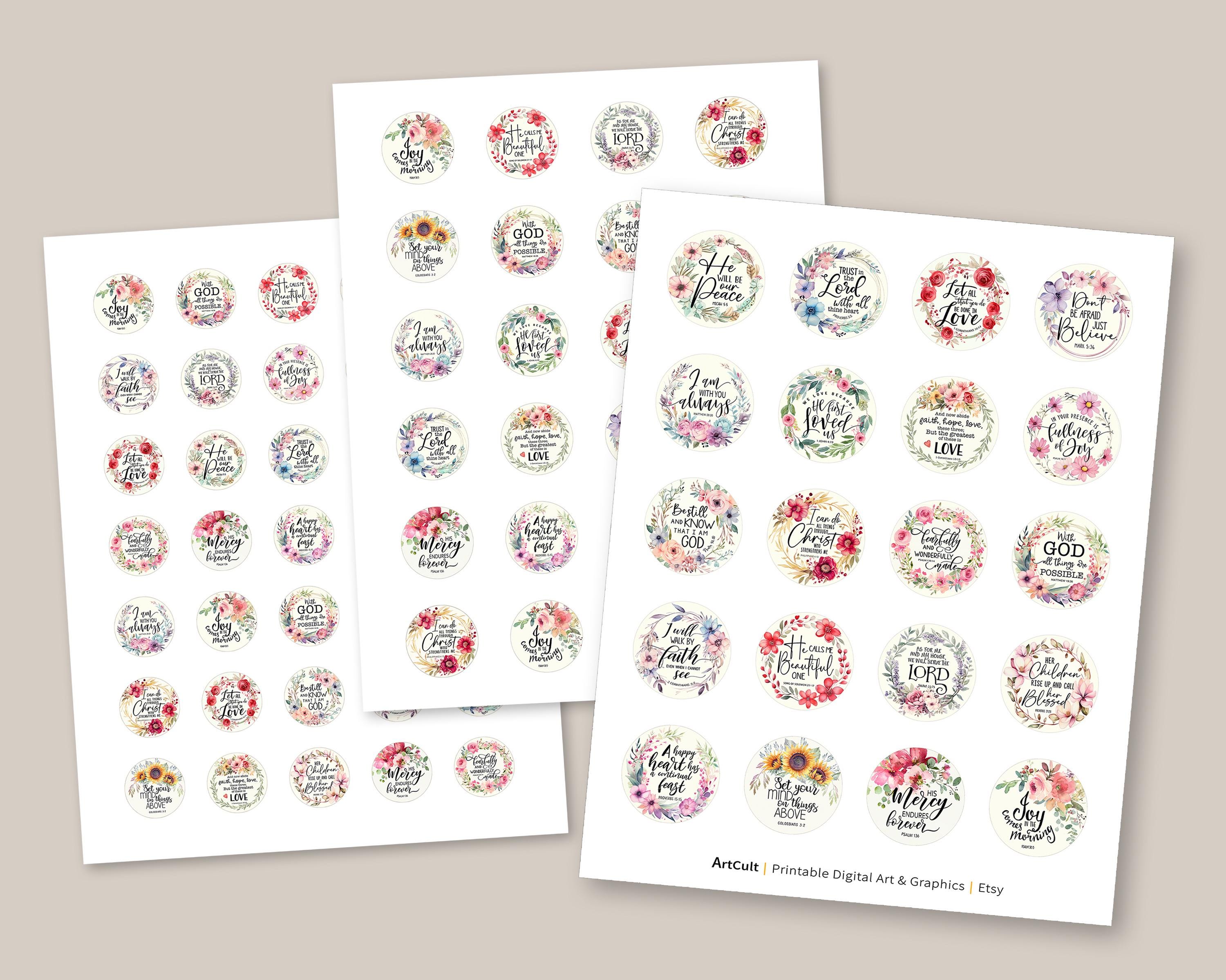 Bible Verse Art Circles – Printable Wisdom Pendants (digital Download ...