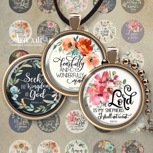 Printable Download BIBLE VERSES No.2 Scripture Art 1x2 Inch - Etsy Israel