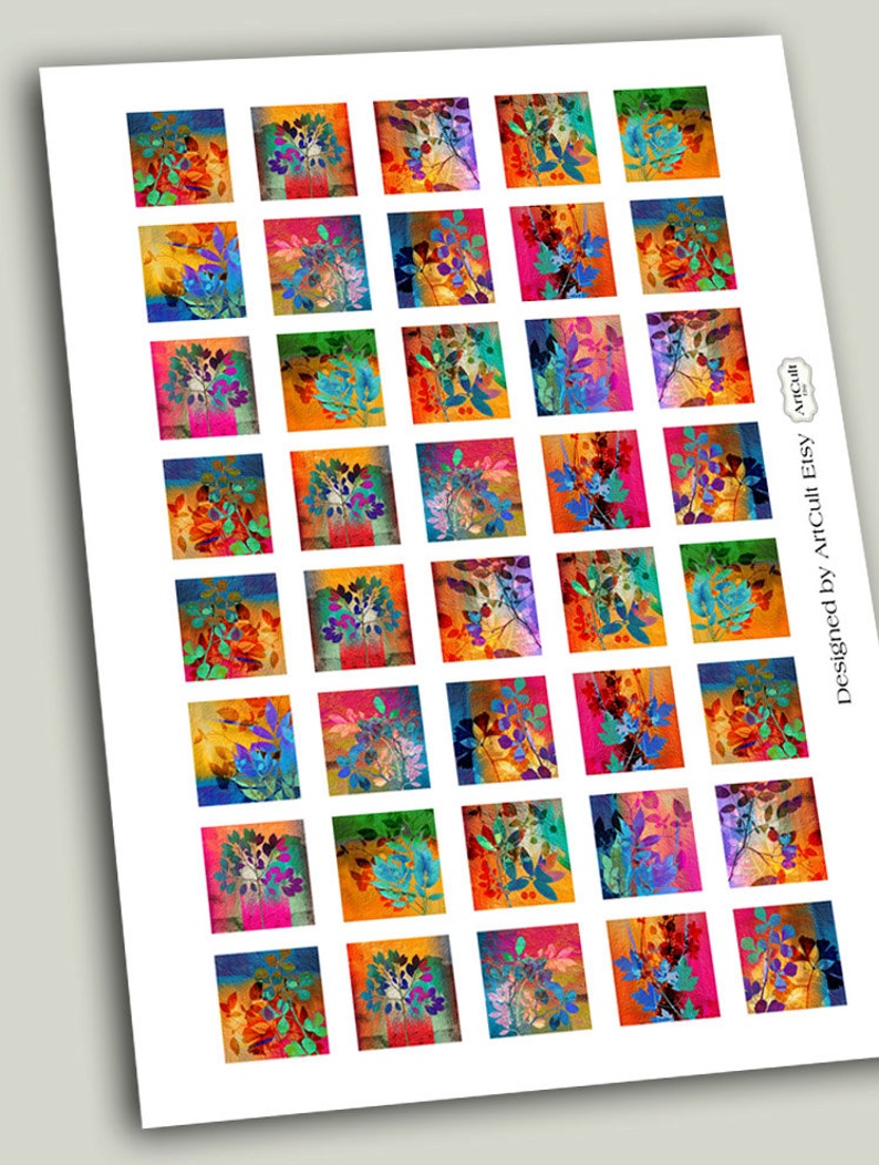 Printable Download 1x1 Inch and 7/8x7/8 Inch Size Images - Etsy