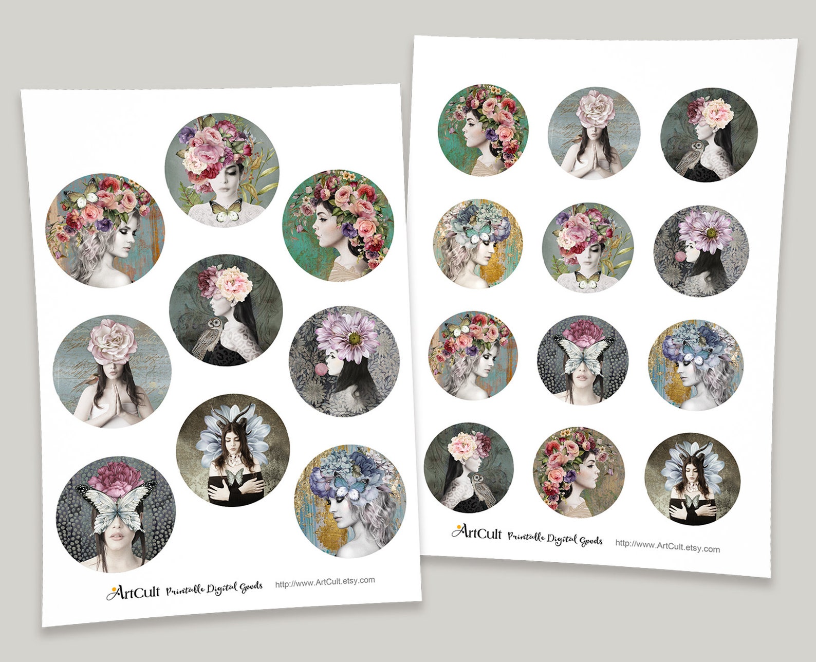 Printable 2.5 and 2 Size Circles BEAUTY AND - Etsy