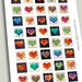 1x1 Inch Size Images Printable Download CANDY HEARTS Digital Collage ...