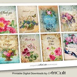 Printable Download THANK YOU TAGS 2.5x3.5 Inch Size Images - Etsy