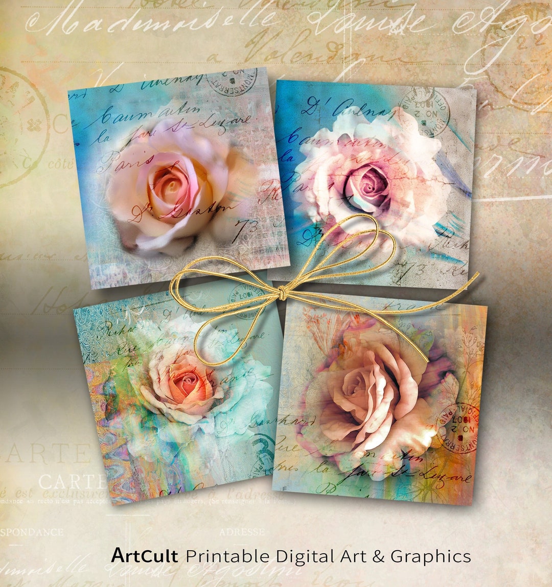 4x4 Inch Printable Coasters PNG + JPG Digital Download for Sublimation
