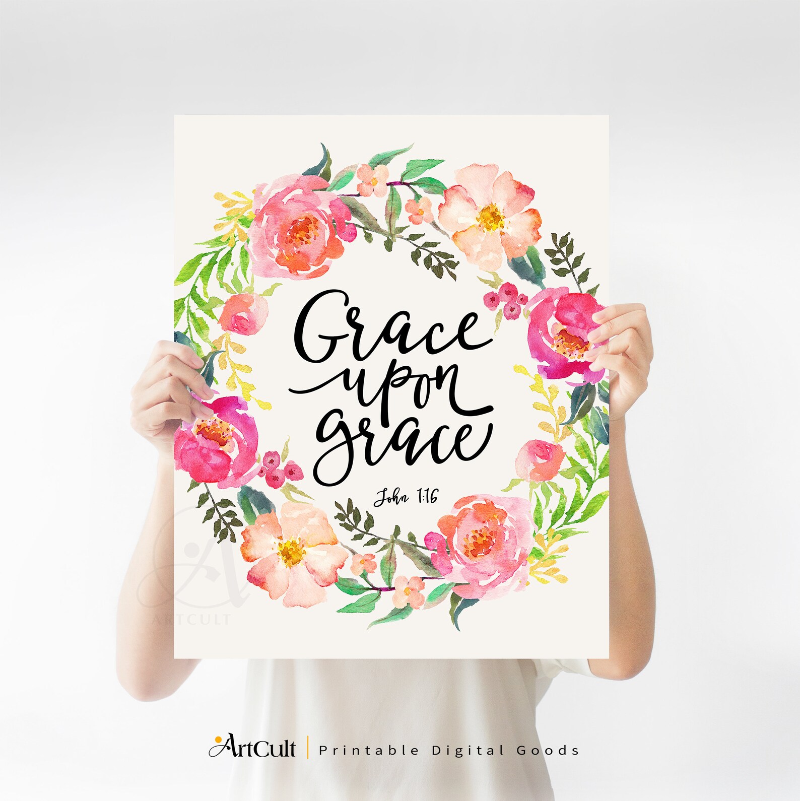 Printable Wall Art Digital Download GRACE UPON GRACE John - Etsy