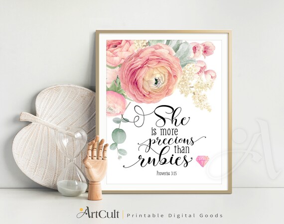 Printable Artwork Instant Download Scripture Bible Verse | Etsy