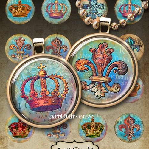 1 Inch 25mm and 1.5 Inch Circle Images SWEET HEARTS Digital - Etsy