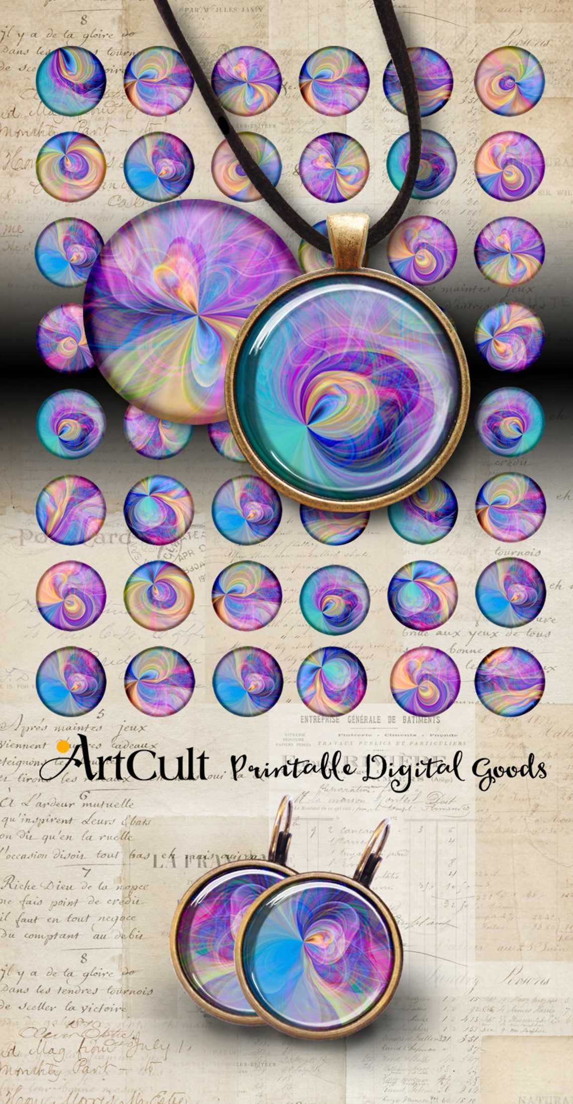 1 Inch 25mm and 14 Mm Circles Printable Download Digital | Etsy