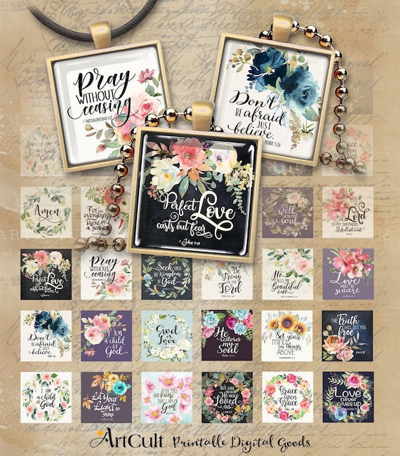 Printable 1 Inch 1.5 Inch 25 Mm 38 Mm Square Images - Etsy