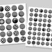 1" (25mm) and 1.5 Inch Size Images -SHAPES- Printable Digital Collage ...