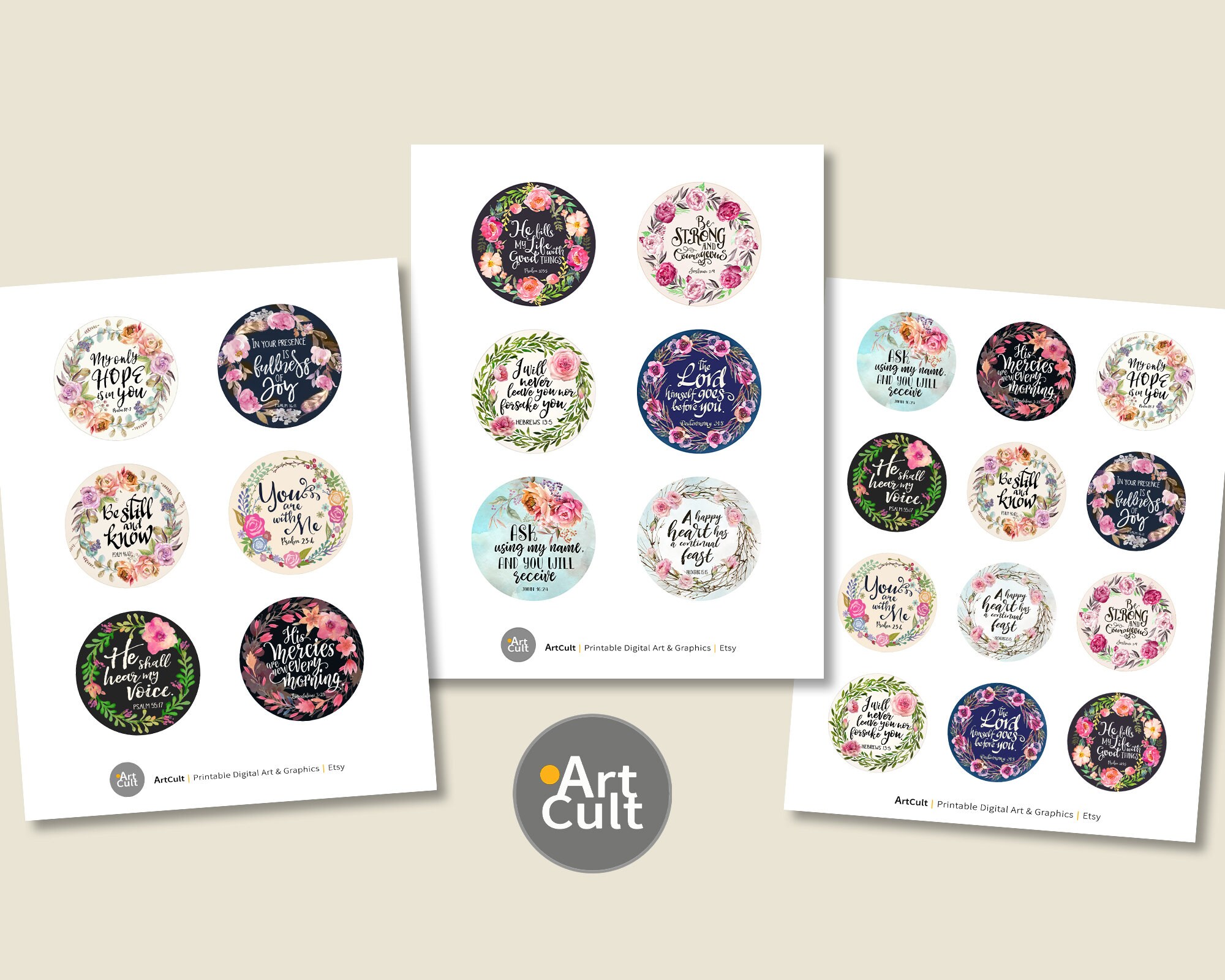 Bible Verse Circles 2-2.5