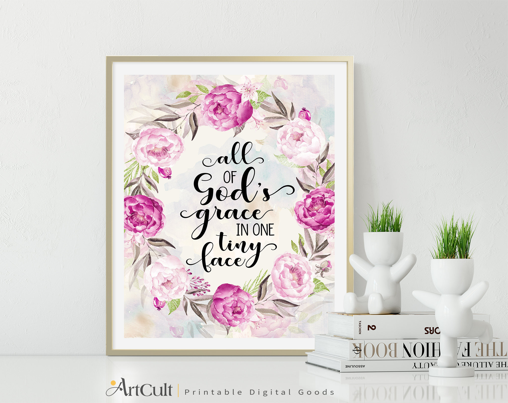 Printable artwork All of God's grace in one tiny | Etsy