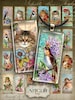 Digital Collage Sheet EPHEMERA DOMINOES 1'x2' size printable vintage images for pendants rectangle domino bezel settings magnets, art cult 