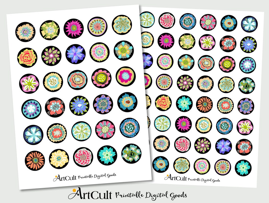 1 25mm and 30mm Size Printable Circle Images HAPPY - Etsy Israel