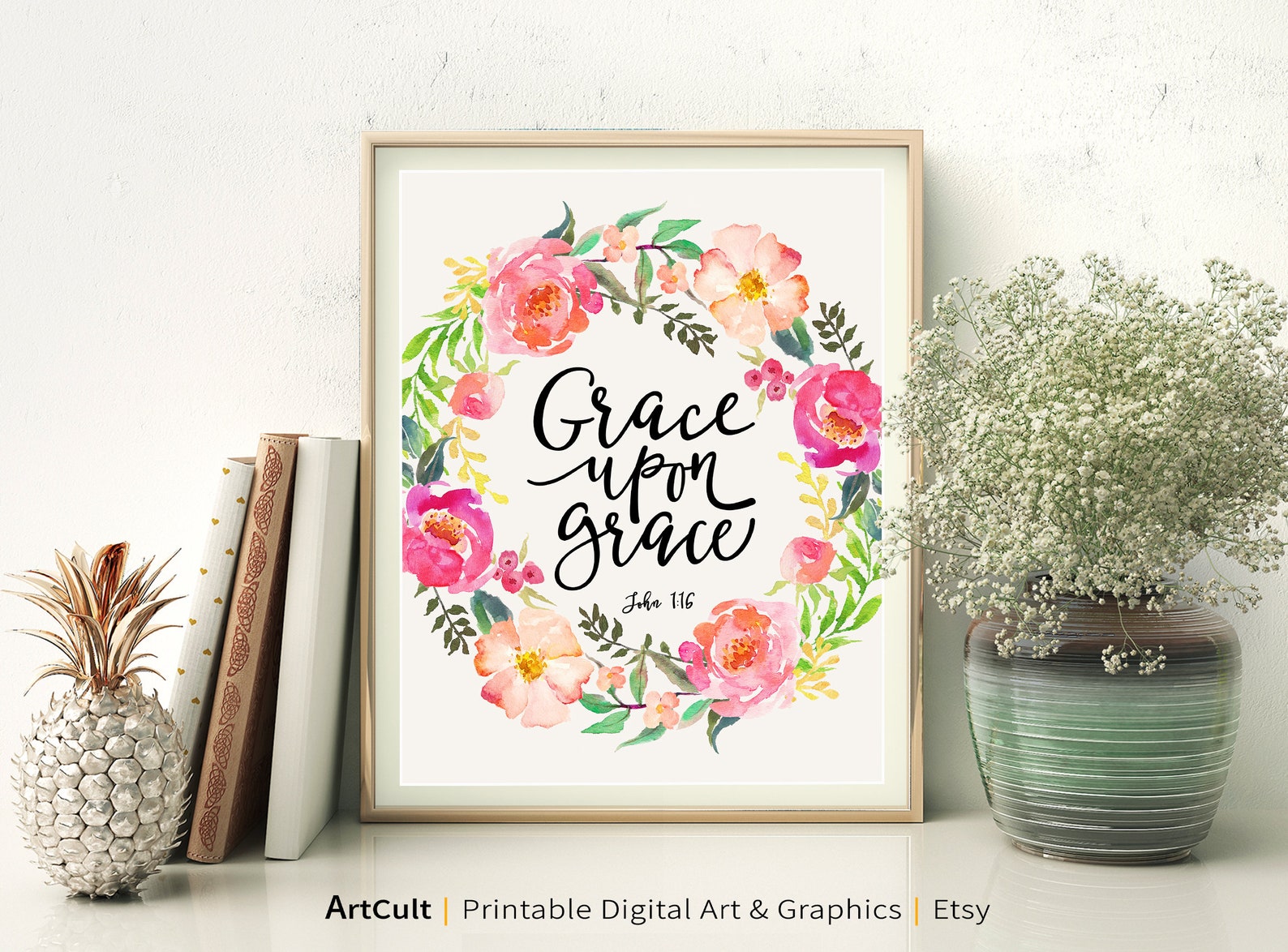 Printable Wall Art Digital Download GRACE UPON GRACE John - Etsy