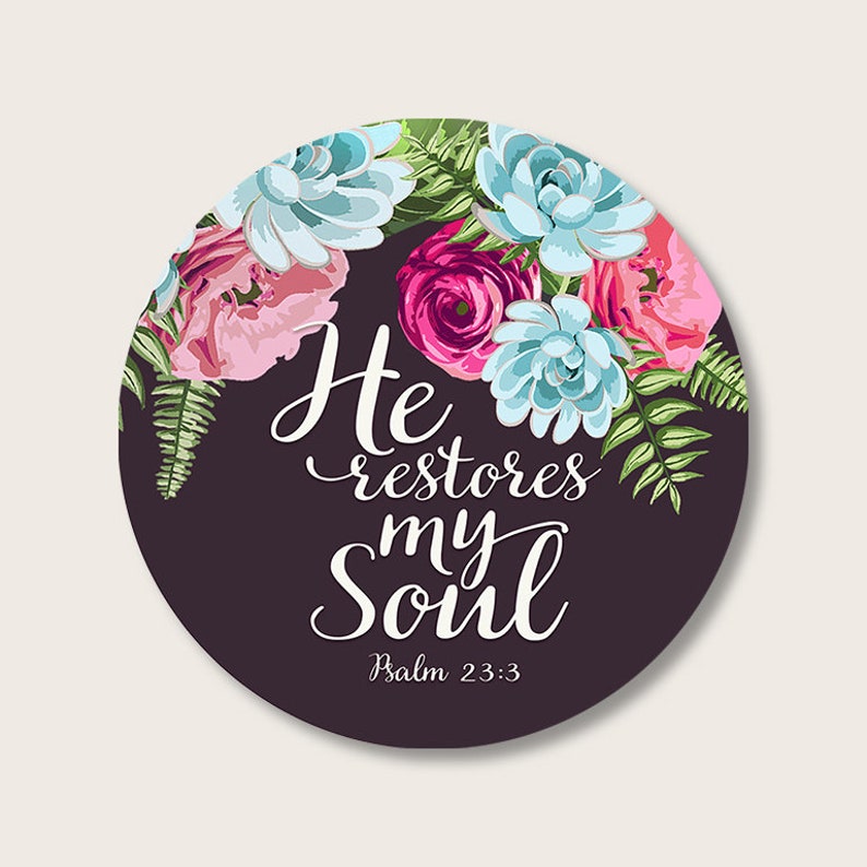 Bible Verse Circles, Floral PNG JPG 2-2.5