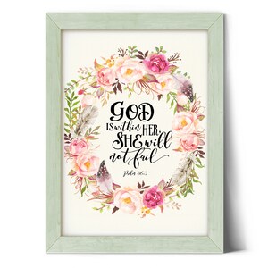 Printable Feminine BIBLE VERSES, 5x7 Inch Size Designs for Craft, PNG ...