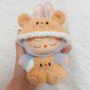Handmade Labubu Doll Cute Bear Clothes Set  (Doll Not Included)